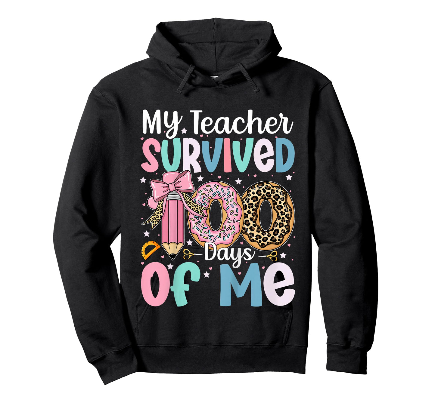 My Teacher Survived 100 Days of Me 100th Day of School Girls T-Shirt