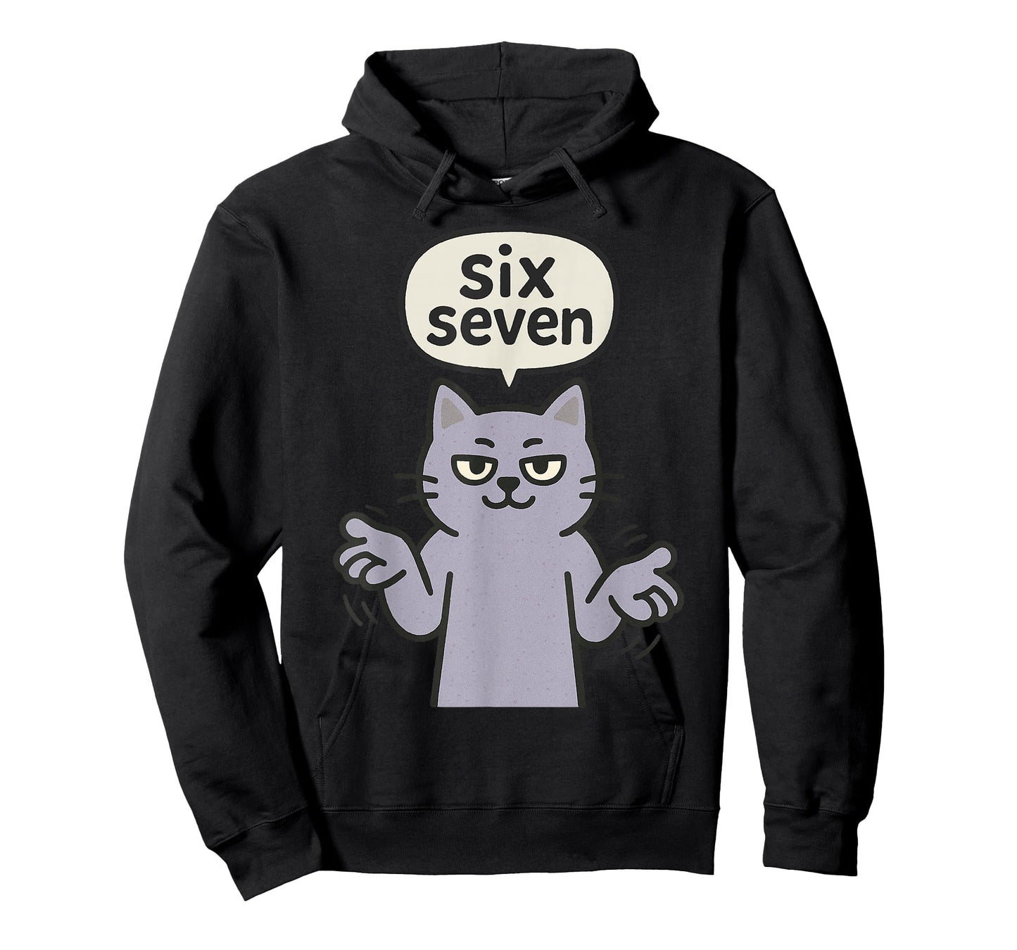 67 Six Seven 6-7 Cat - Funny Slang Gaming Brainrot Meme T-Shirt