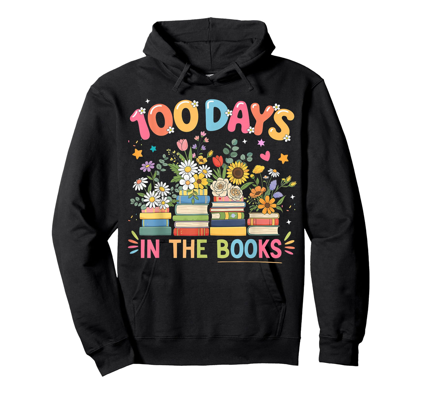 100th Day of School Teacher Floral 100 Days in The Books T-Shirt