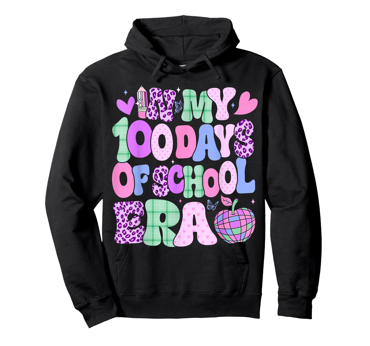 in My 100 Days of School Era Groovy 100th Day of School 2025 T-Shirt