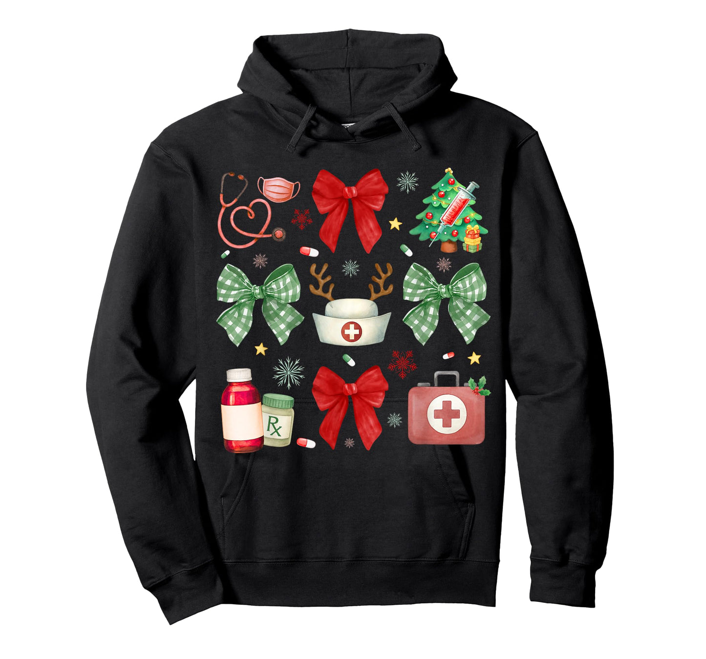 Nurse Christmas Coquette Bow Xmas Nursing RN PCT CNA T-Shirt