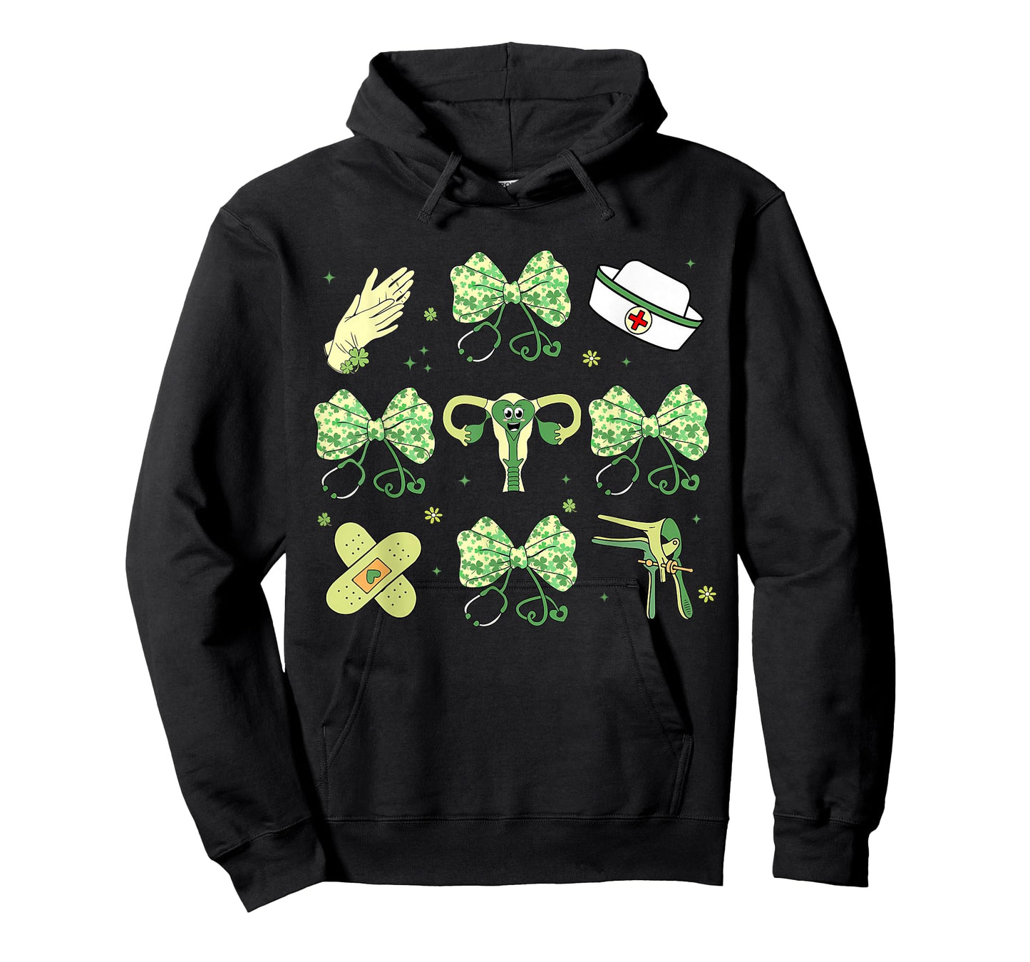 Coquette Bow OBGYN St Patricks Day Speculum Nurse Obstetrics T-Shirt