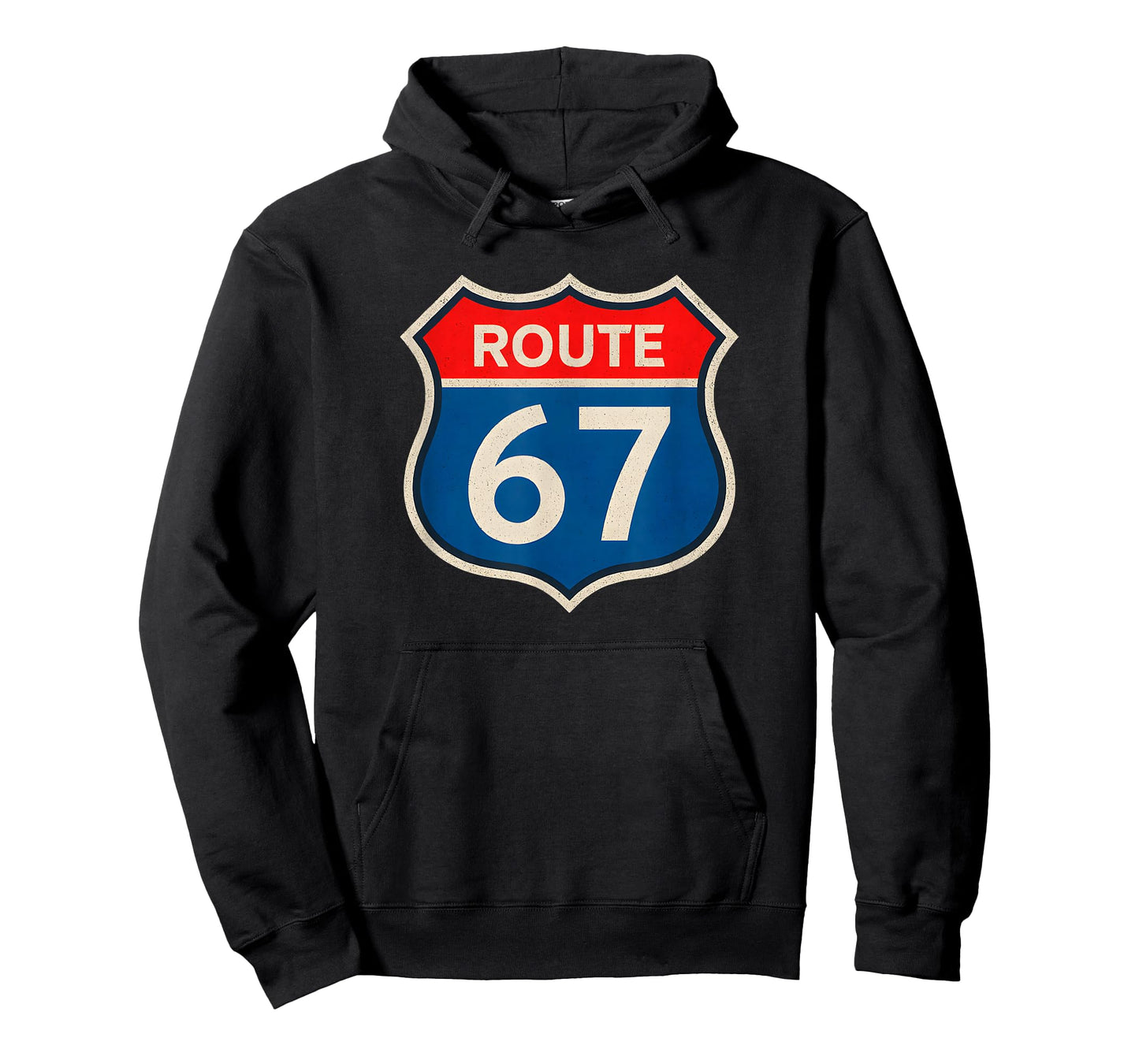 Retro Route 67 Meme Six Seven Aura Energy Number 67 Humor T-Shirt