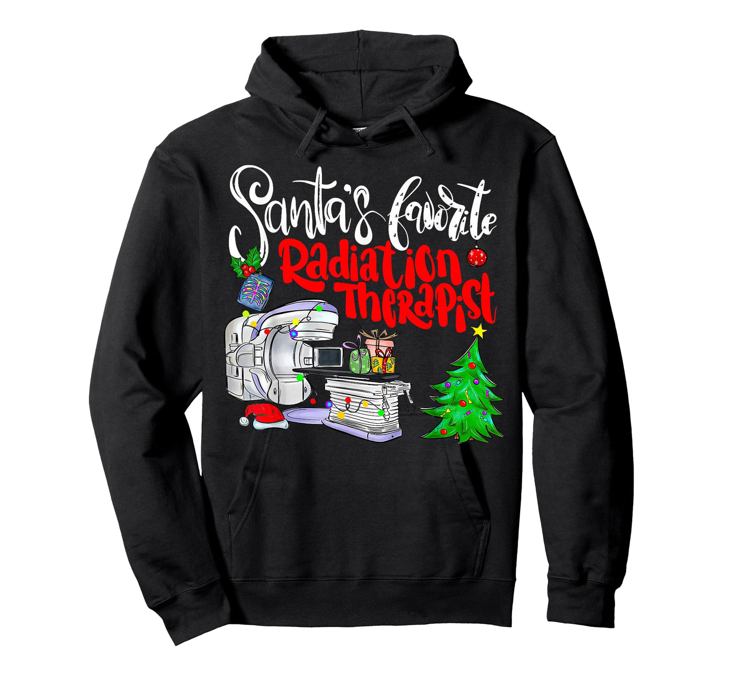 Santa’s Favorite Radiation Therapist Radiology Christmas ONC T-Shirt