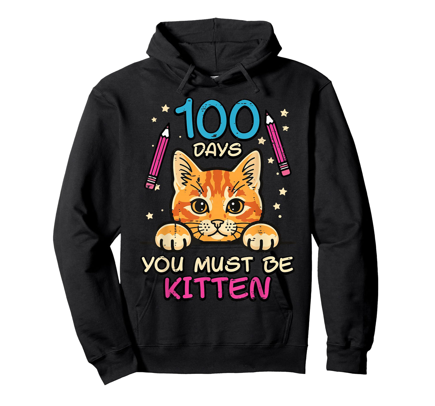 100 Days of School Cat You Must Be Kitten 100th Day Kids T-Shirt