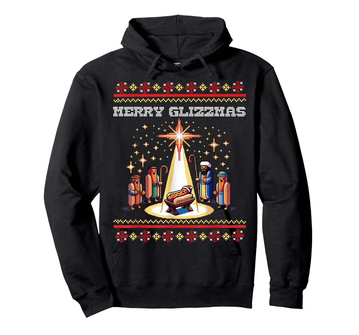Funny Merry Glizzmas Hot Dogs Family Group Ugly Christmas T-Shirt