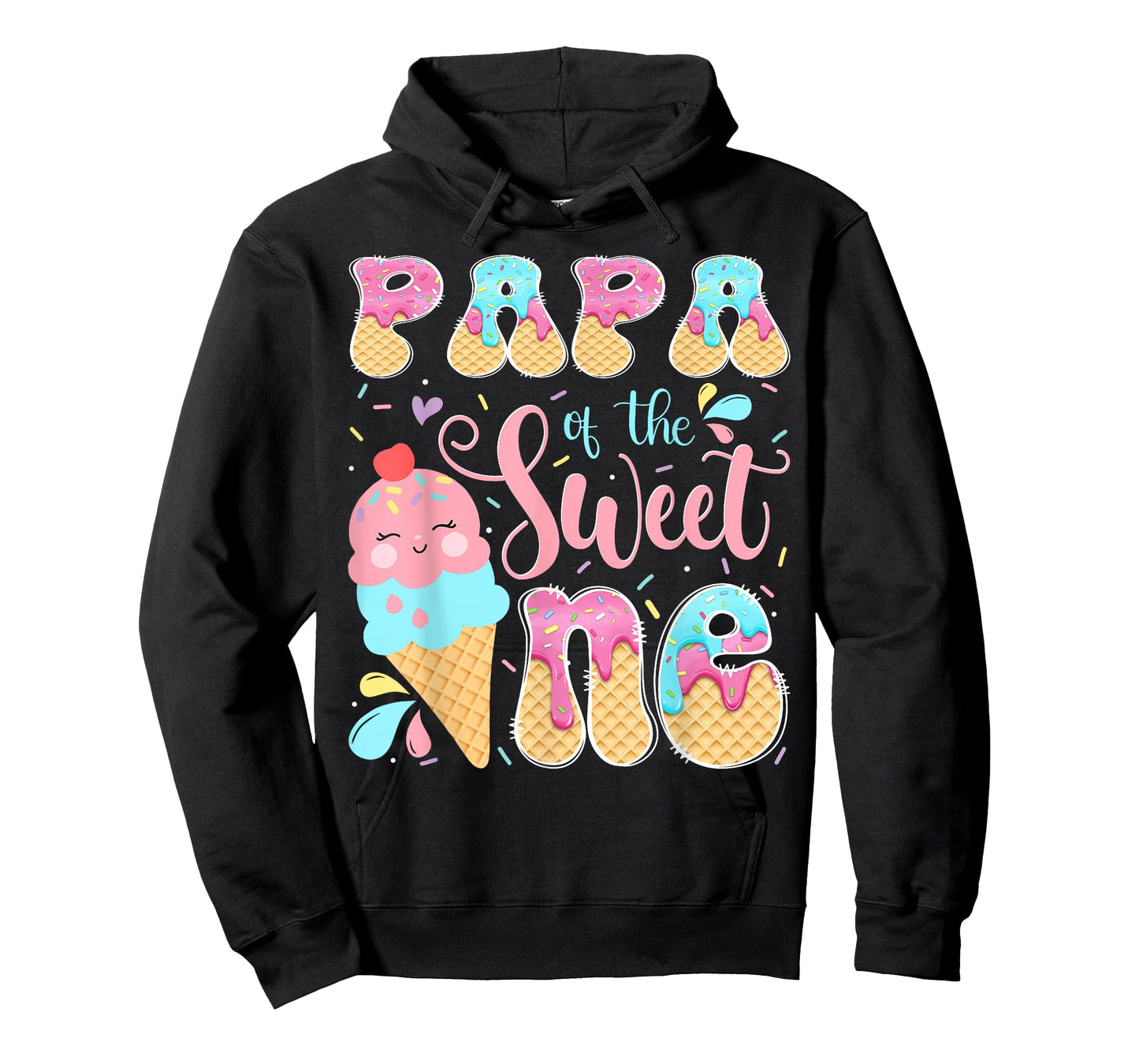 Papa of The Sweet One Ice Cream 1St Birthday Girl T-Shirt