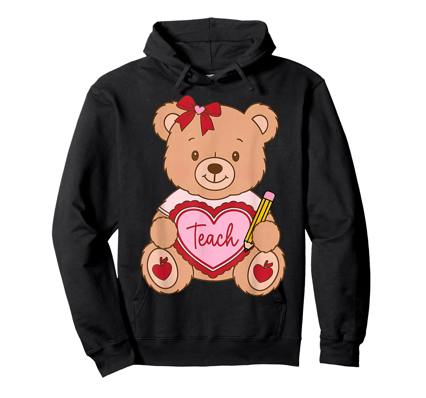 Teacher Bear Valentine Tech Valentines Day Girl Boy Teen Kid T-Shirt