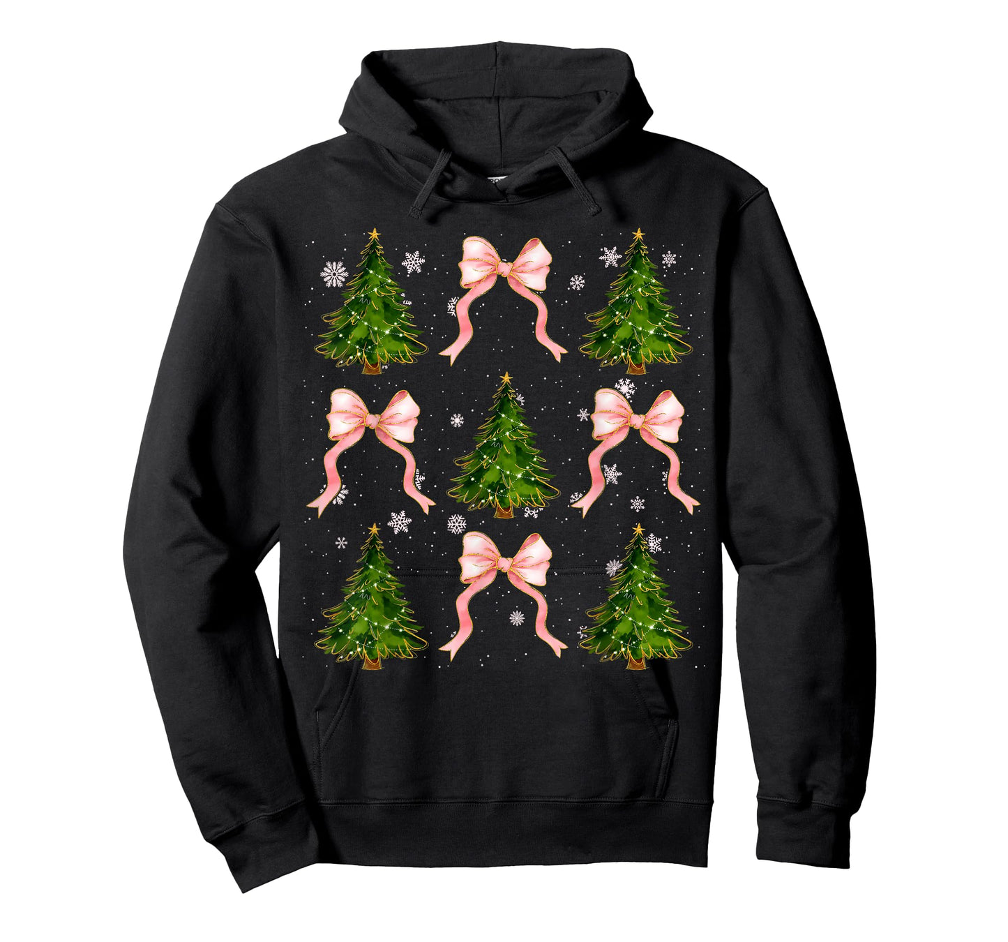 Coquette Bow Christmas Tree Xmas Holiday for Women Girl T-Shirt