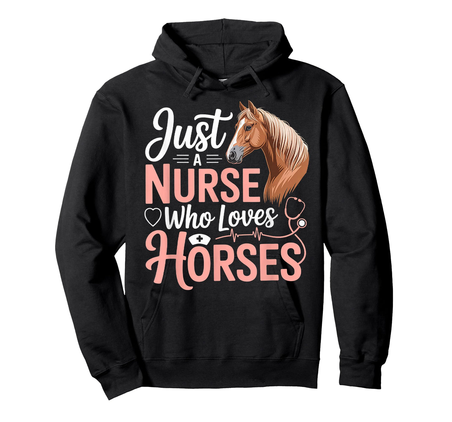 Horse Riding for Girls Women Just a Nurse Who Loves Horses T-Shirt