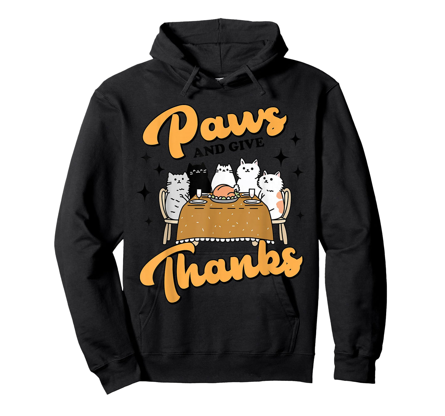 Thanksgiving Autumn Fall Kitty Cat Mom Paws and Give Thanks T-Shirt