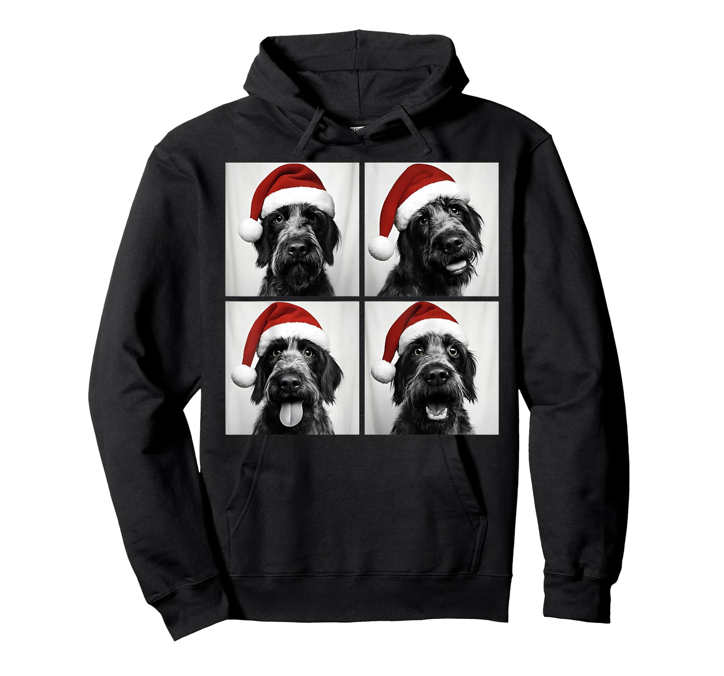 Funny Christmas Wirehaired Pointing Griffon Photo Booth T-Shirt