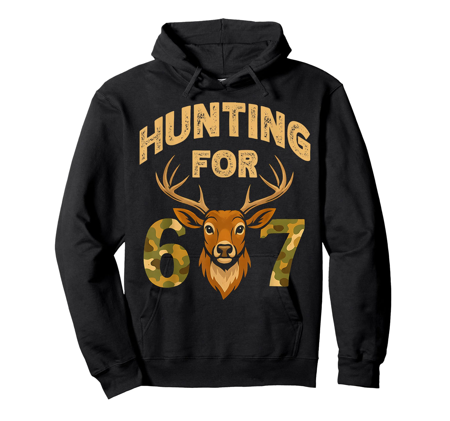 Funny 67 Camo Deer Hunting-Themed 6 7 Meme Boys Kids 6-7 T-Shirt