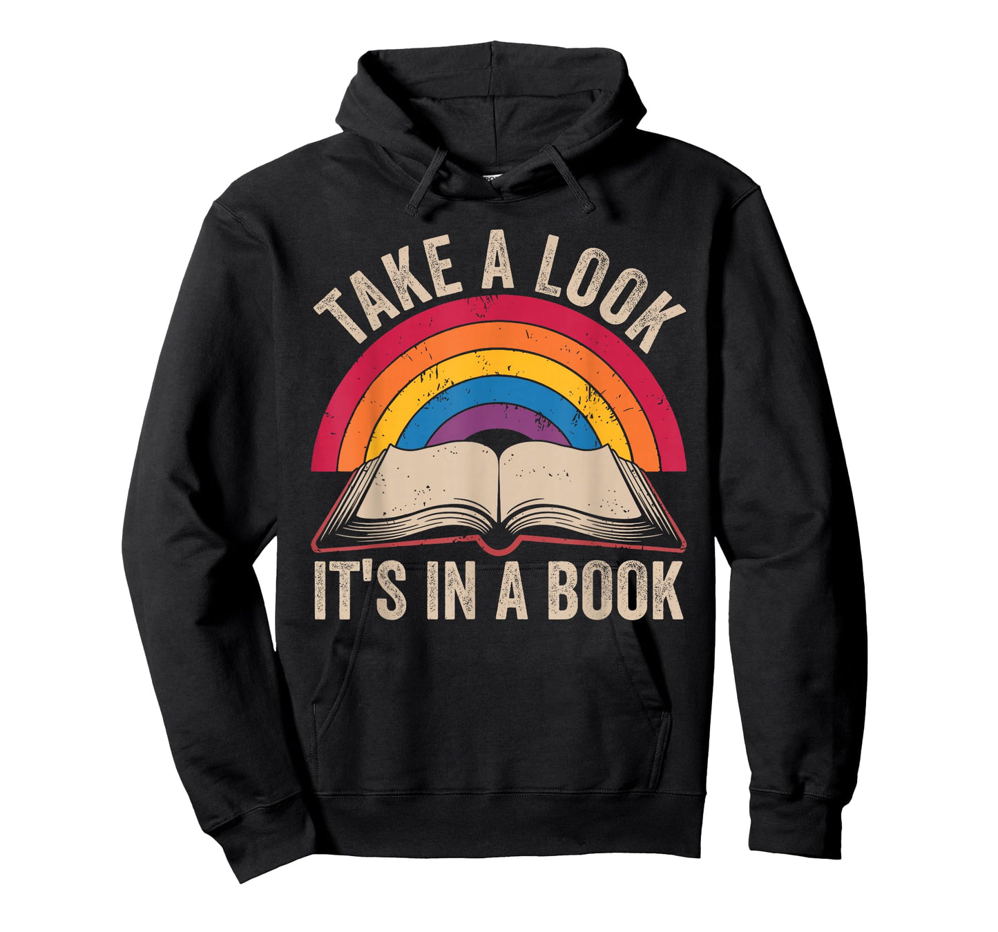 Retro Vintage Rainbow Take a Look It’s in a Book Reading T-Shirt