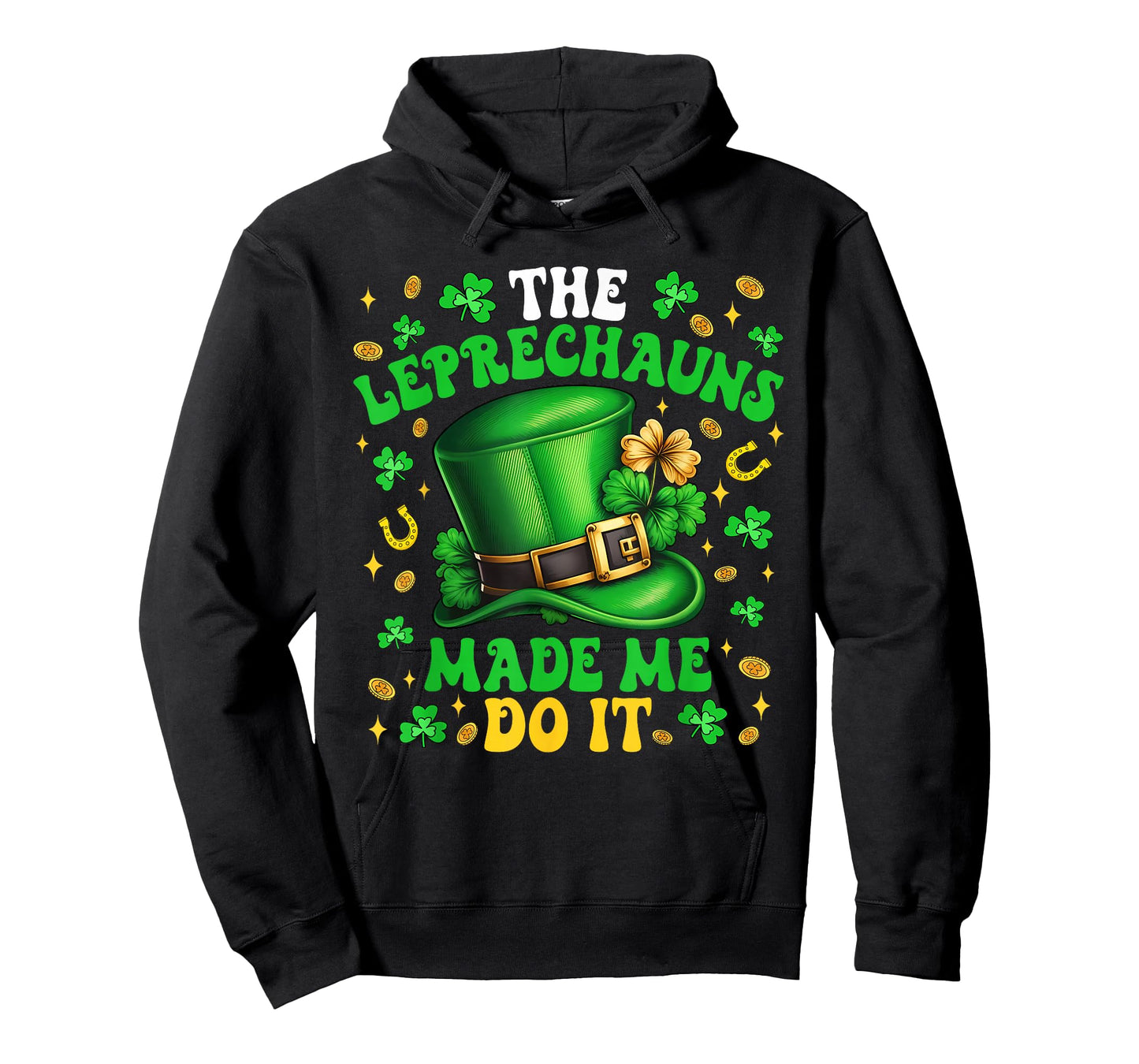 Shamrock Leprechauns Made Me Do It St Patricks Day Boys Men T-Shirt