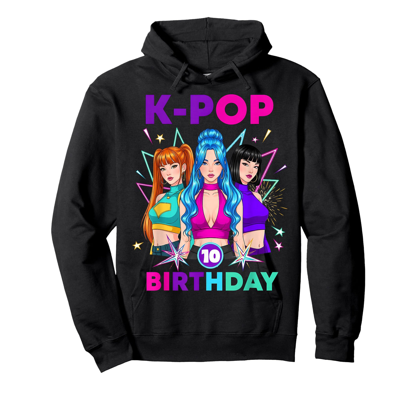 10 Years Old Birthday K Pop Kids 10th Birthday Girls K-pop T-Shirt
