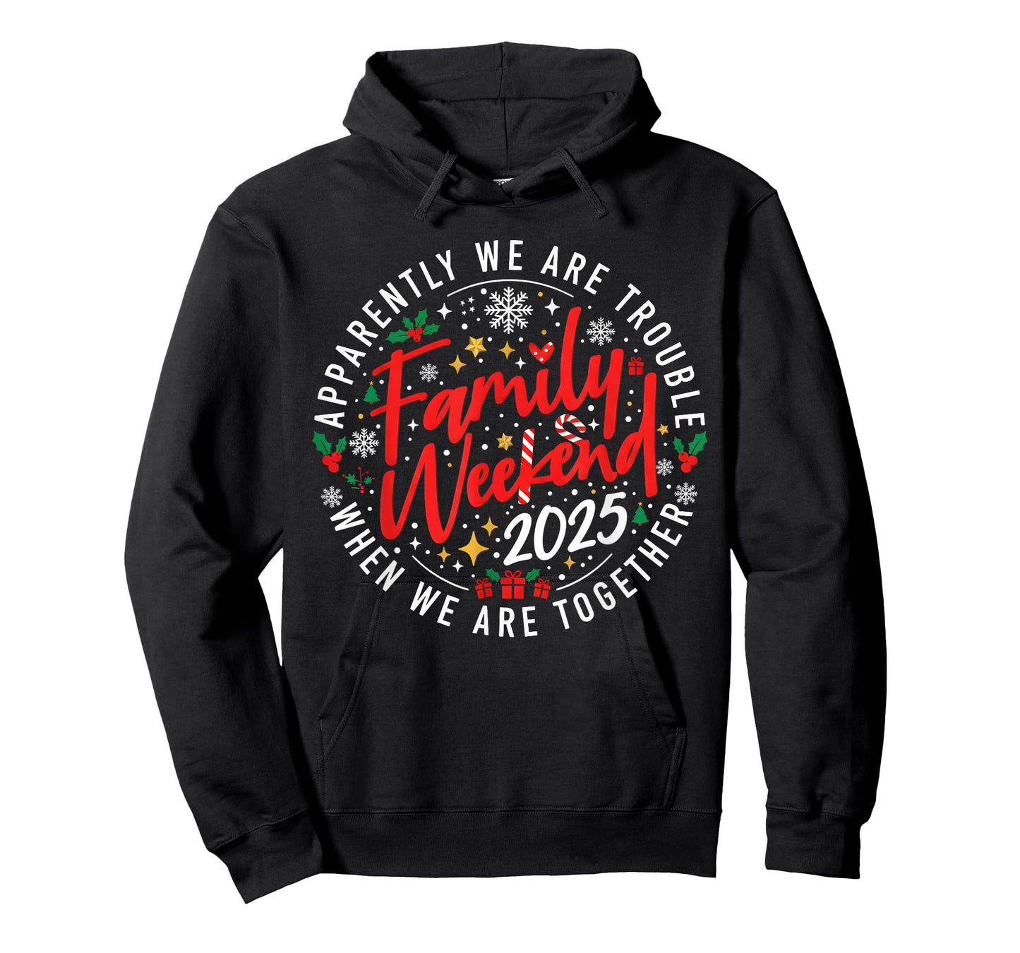 Retro Family Weekend 2025 Christmas We are Together Matching T-Shirt