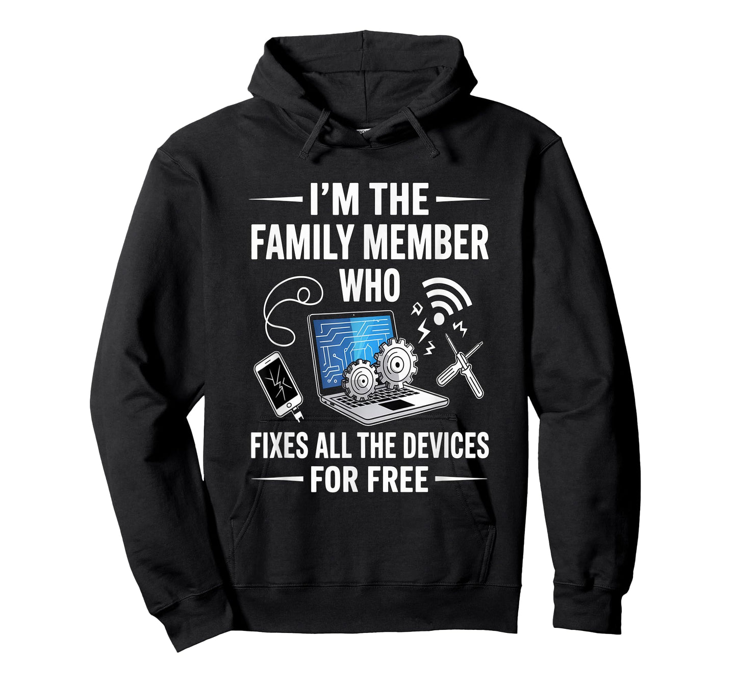 Tech Support Design for Men, Boys, dad. Funny Meme T-Shirt