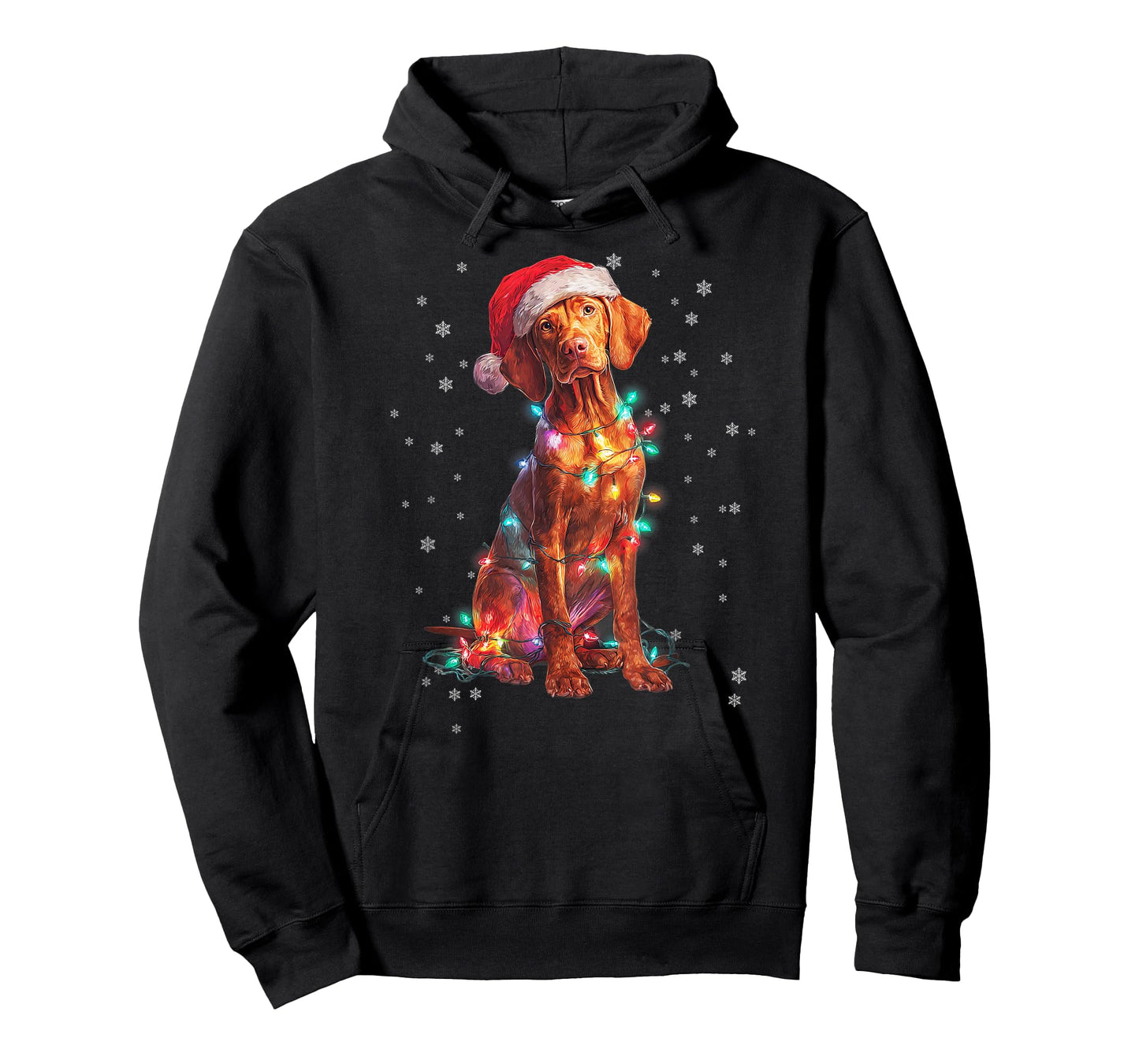 Christmas Dog Vizsla Santa Xmas Women Men Kids T-Shirt