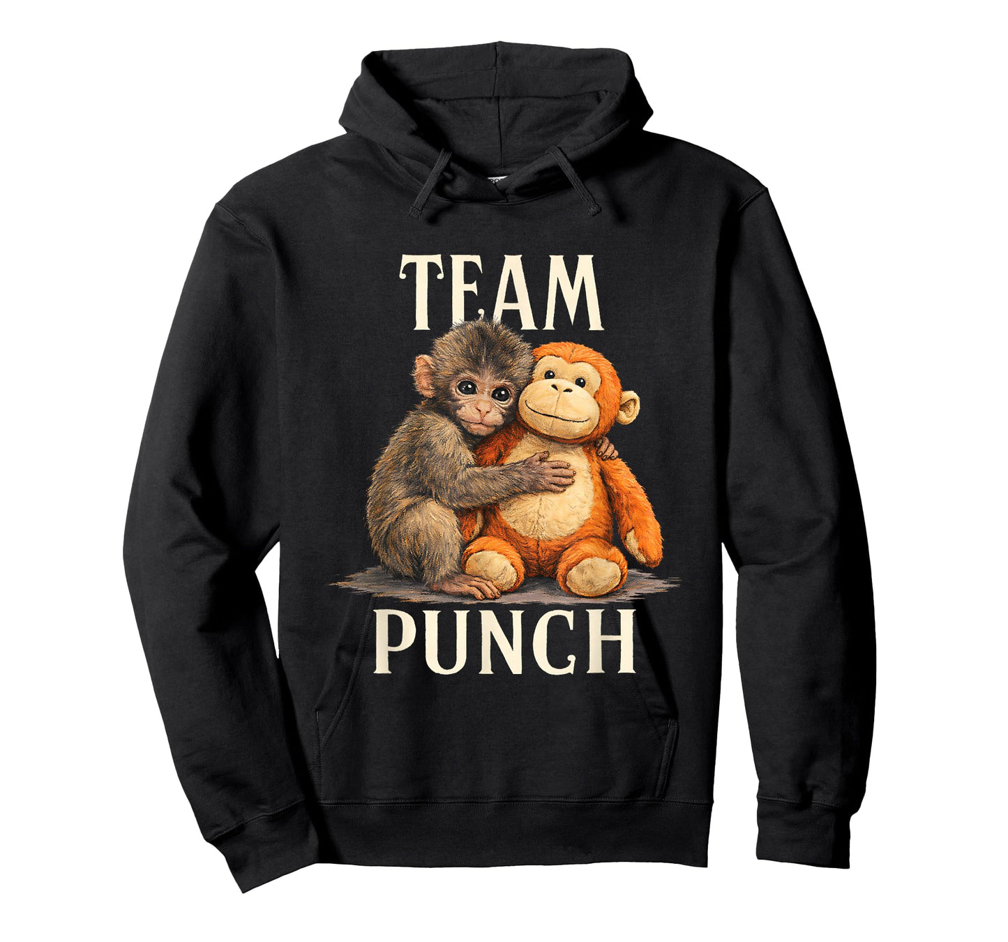 Team Punch Cute Monkey and Bear Design T-Shirt