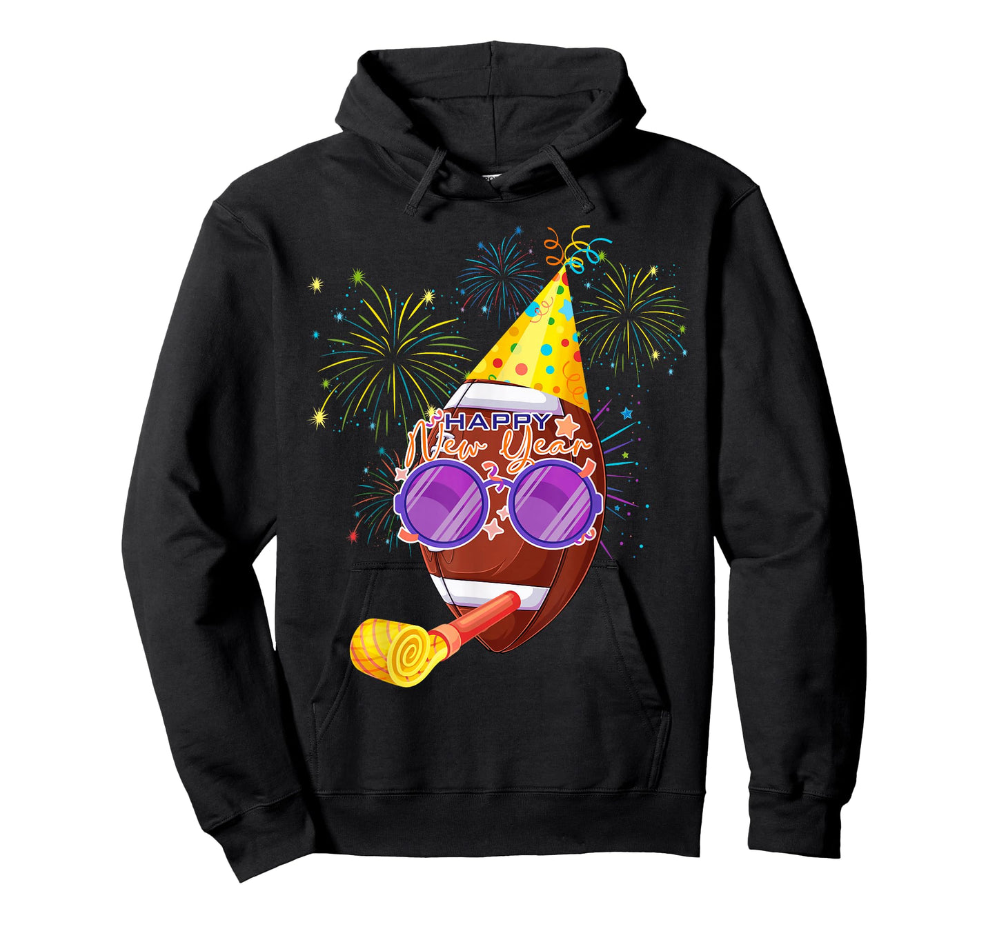 Happy New Year 2026 Football Party Hat New Years Eve Party T-Shirt