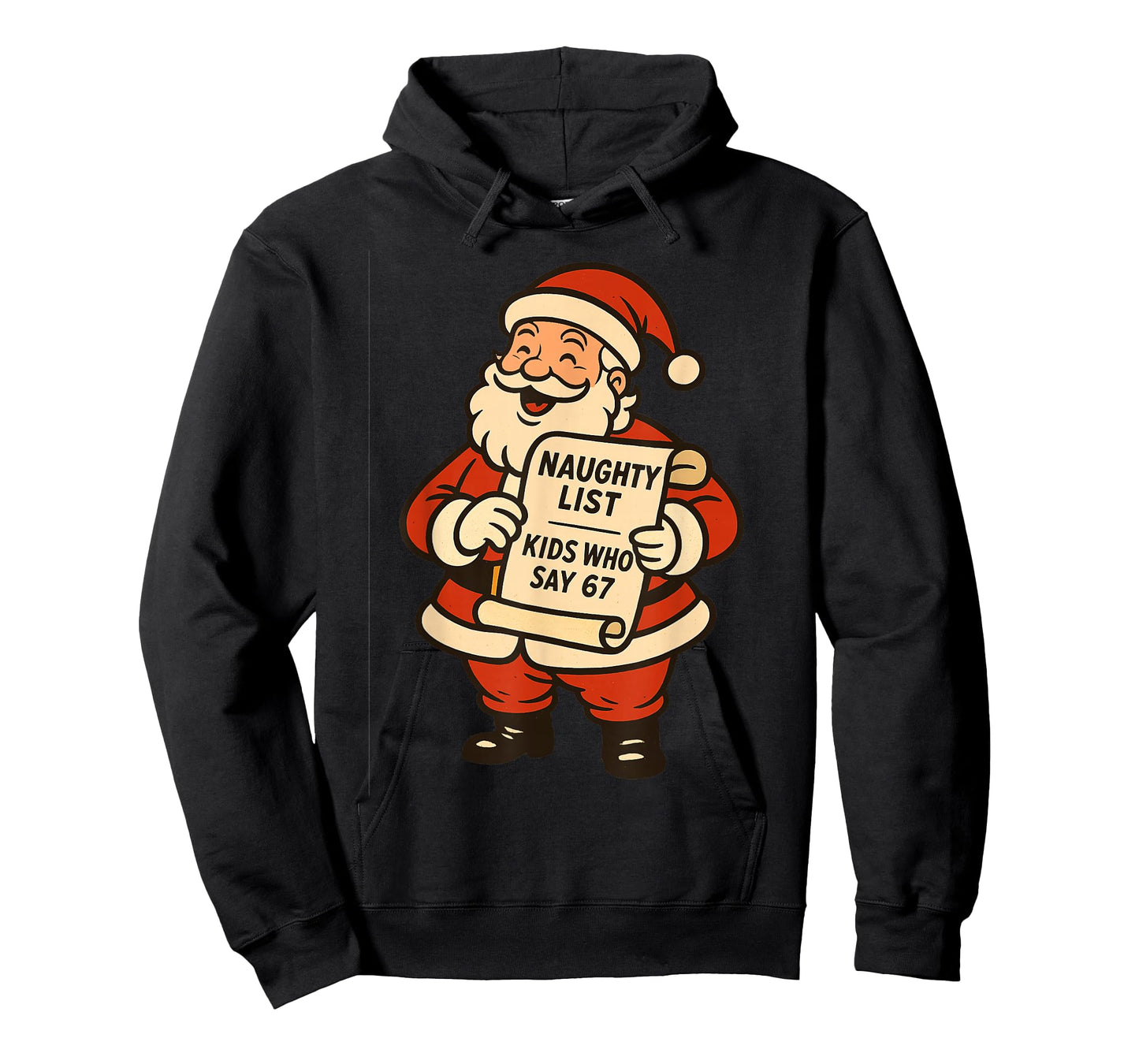 Naughty List Kids Who Say 67 Christmas Six Seven Santa Claus T-Shirt