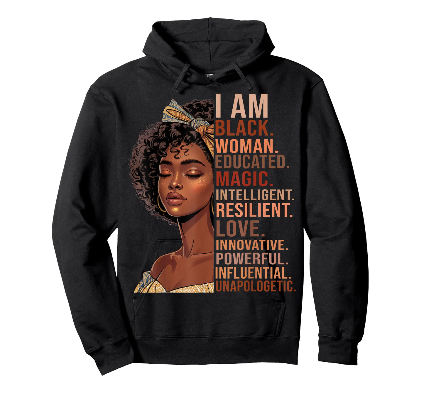 I Am Black Woman History Month Educated HBCU Black Girls T-Shirt