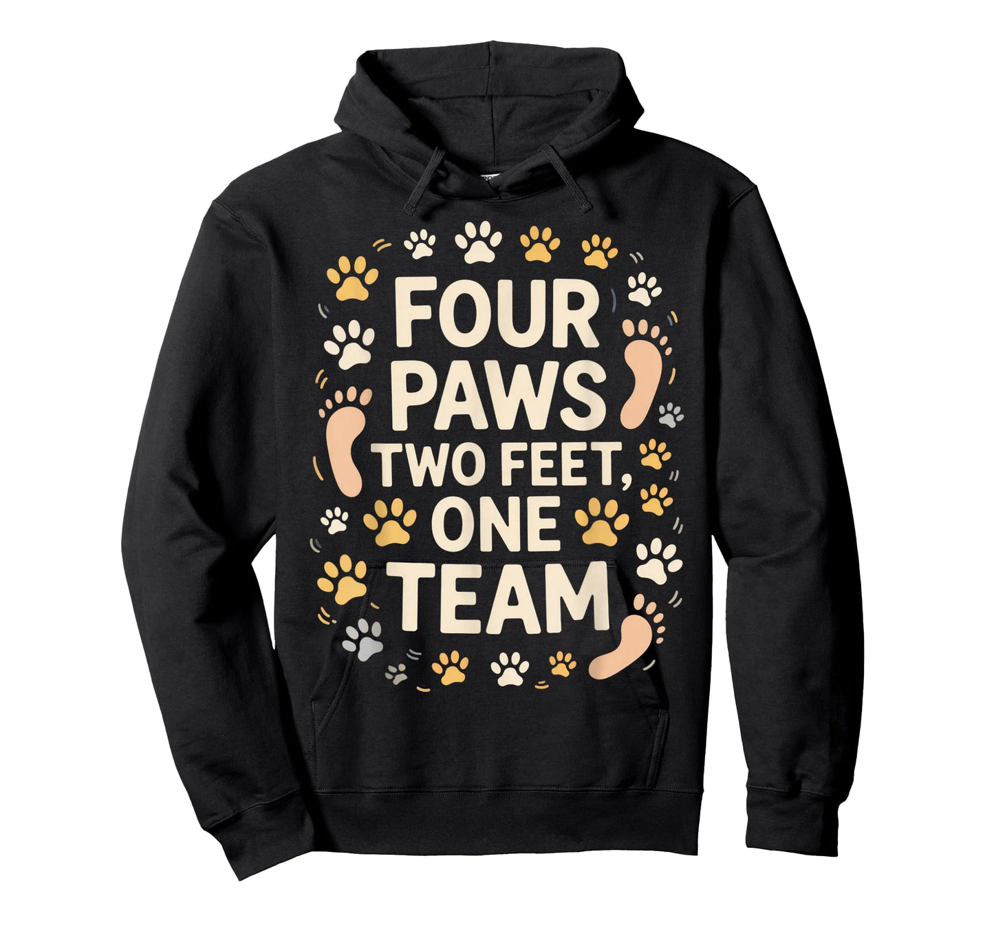 Four Paws Two Feet One Team Pet Lover Dog Owner Bond T-Shirt