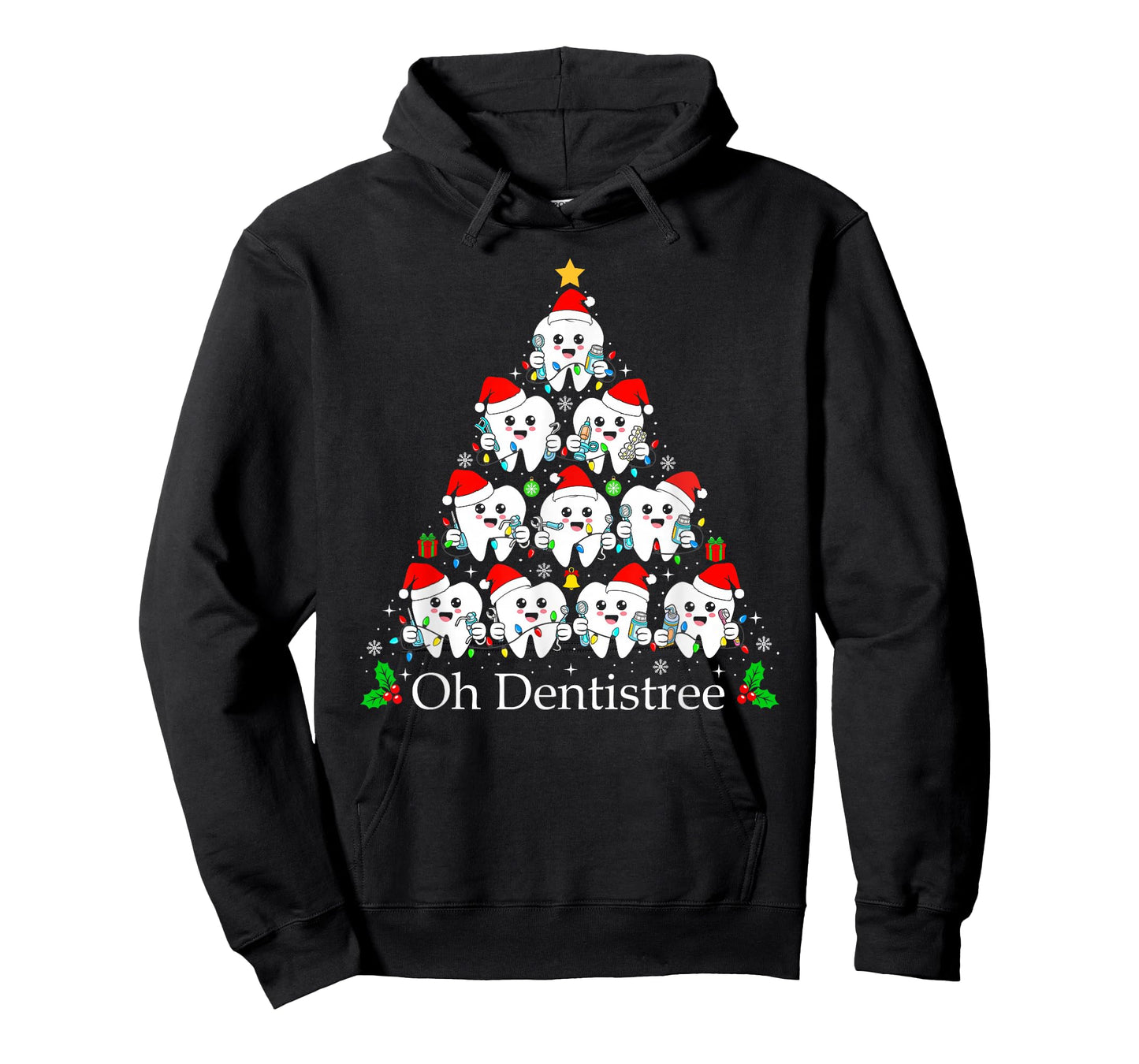 Tooth Christmas Dentist Tree Dental Assistant Oh Dentistree T-Shirt