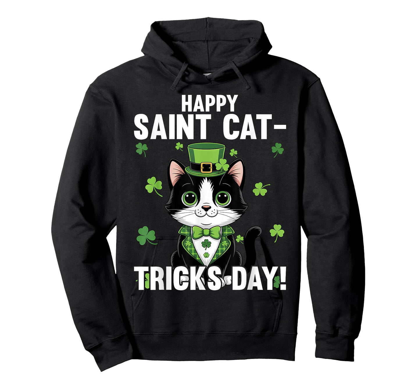 Funny St Patrick's Day Happy Cat Tricks T-Shirt
