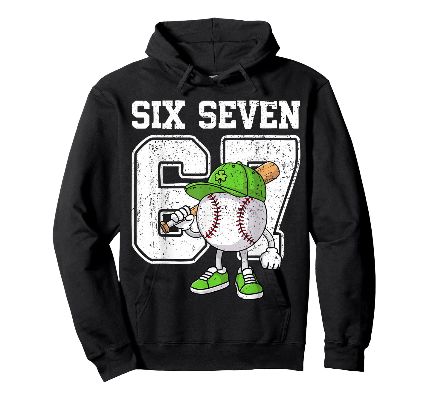Boys St Patricks Day 67 Six Seven Baseball Ice Cream Drip T-Shirt