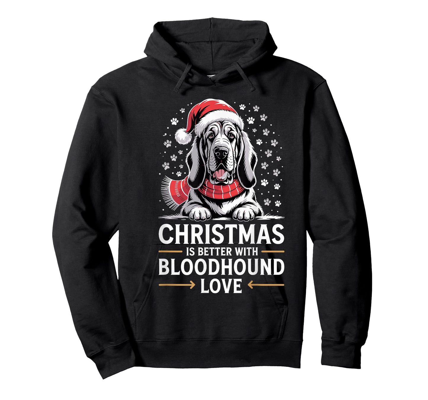 Funny Puppy Dog Christmas is Better with Bloodhound Love T-Shirt