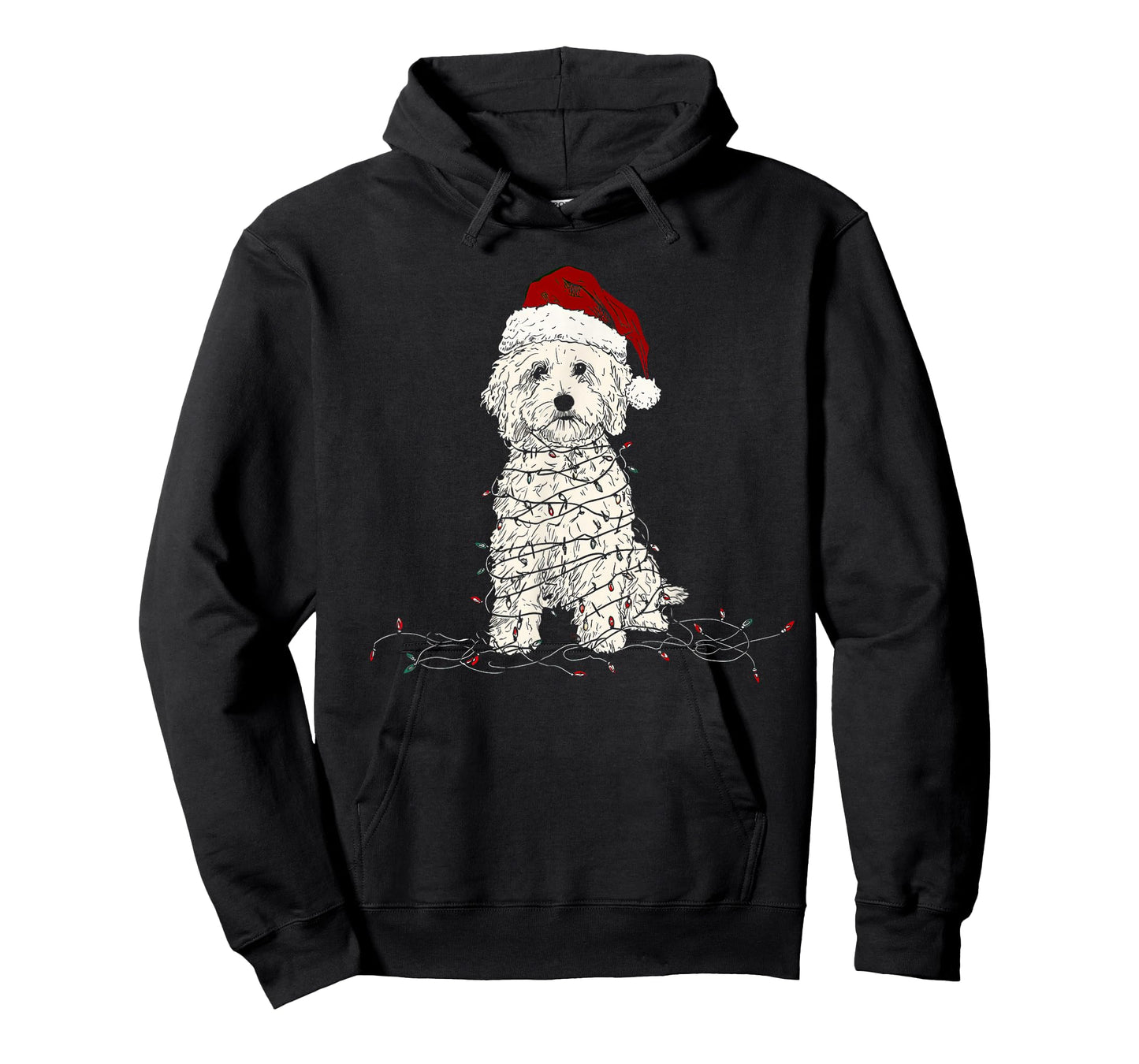 Funny Maltipoo Christmas Graphics Dog Lights Lover T-Shirt