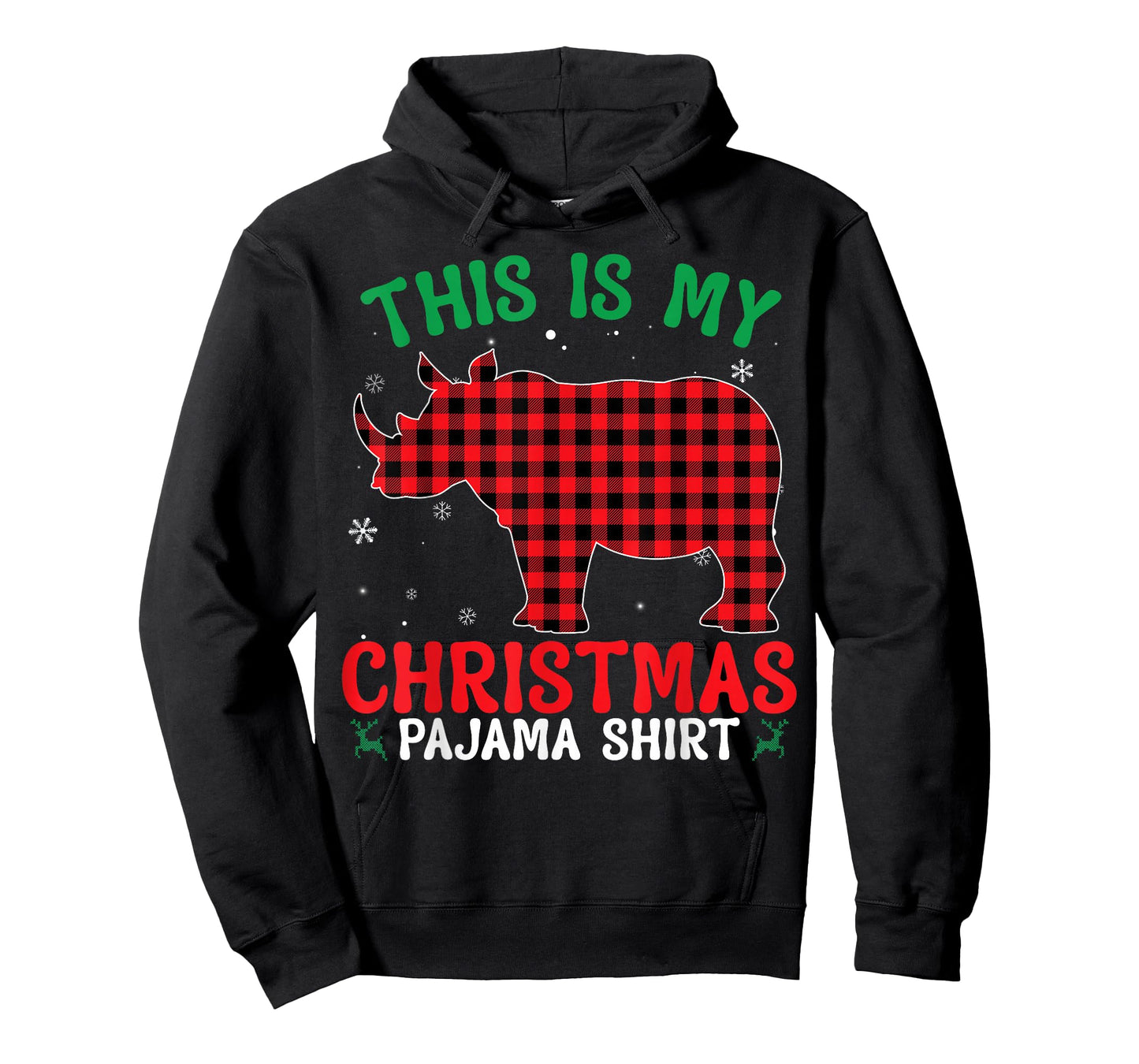 Funny Rhino Christmas PJ Pajama Men Women PJ for Family T-Shirt