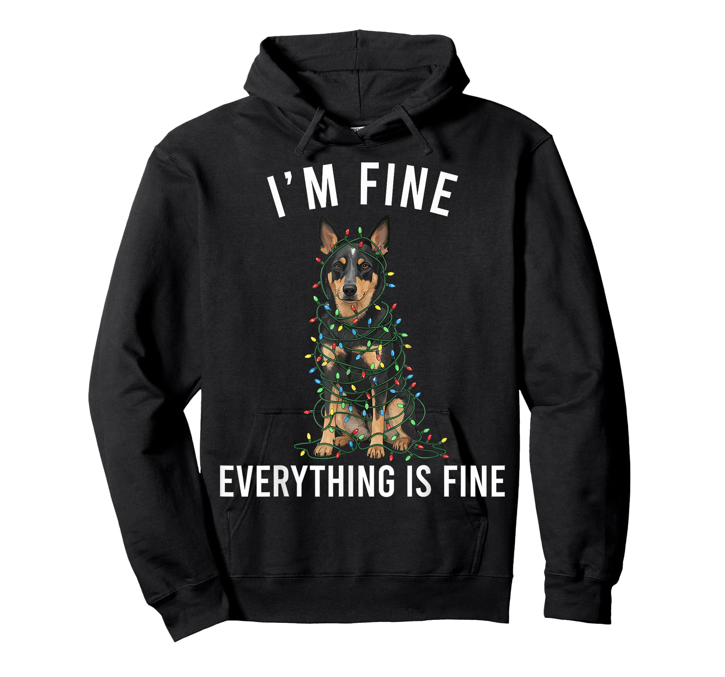 Australian Kelpie Christmas I'm Fine Everything is Fine T-Shirt
