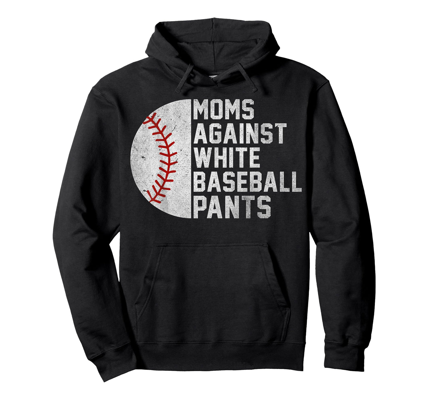 Moms Against White Baseball Pants for Women Baseball Mama T-Shirt