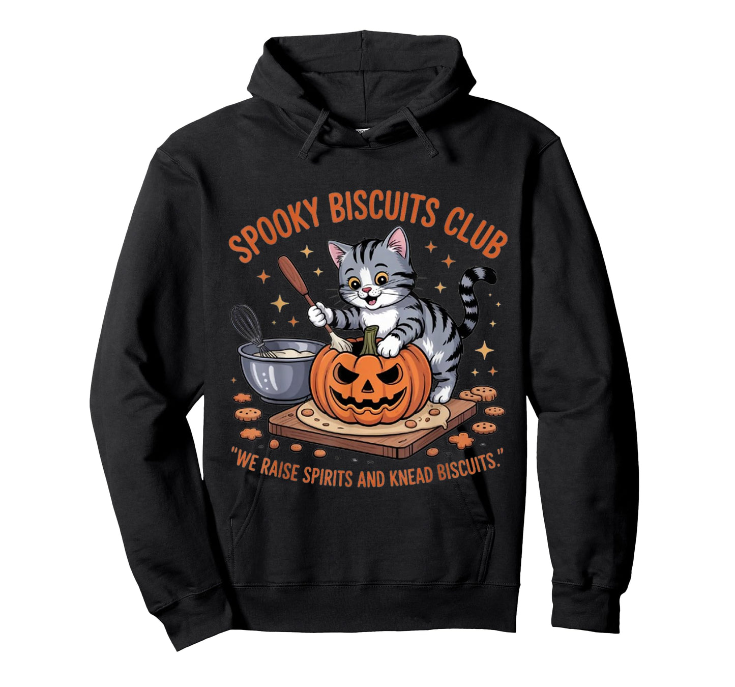 Spooky Biscuits Club Cat, Funny Halloween T-Shirt