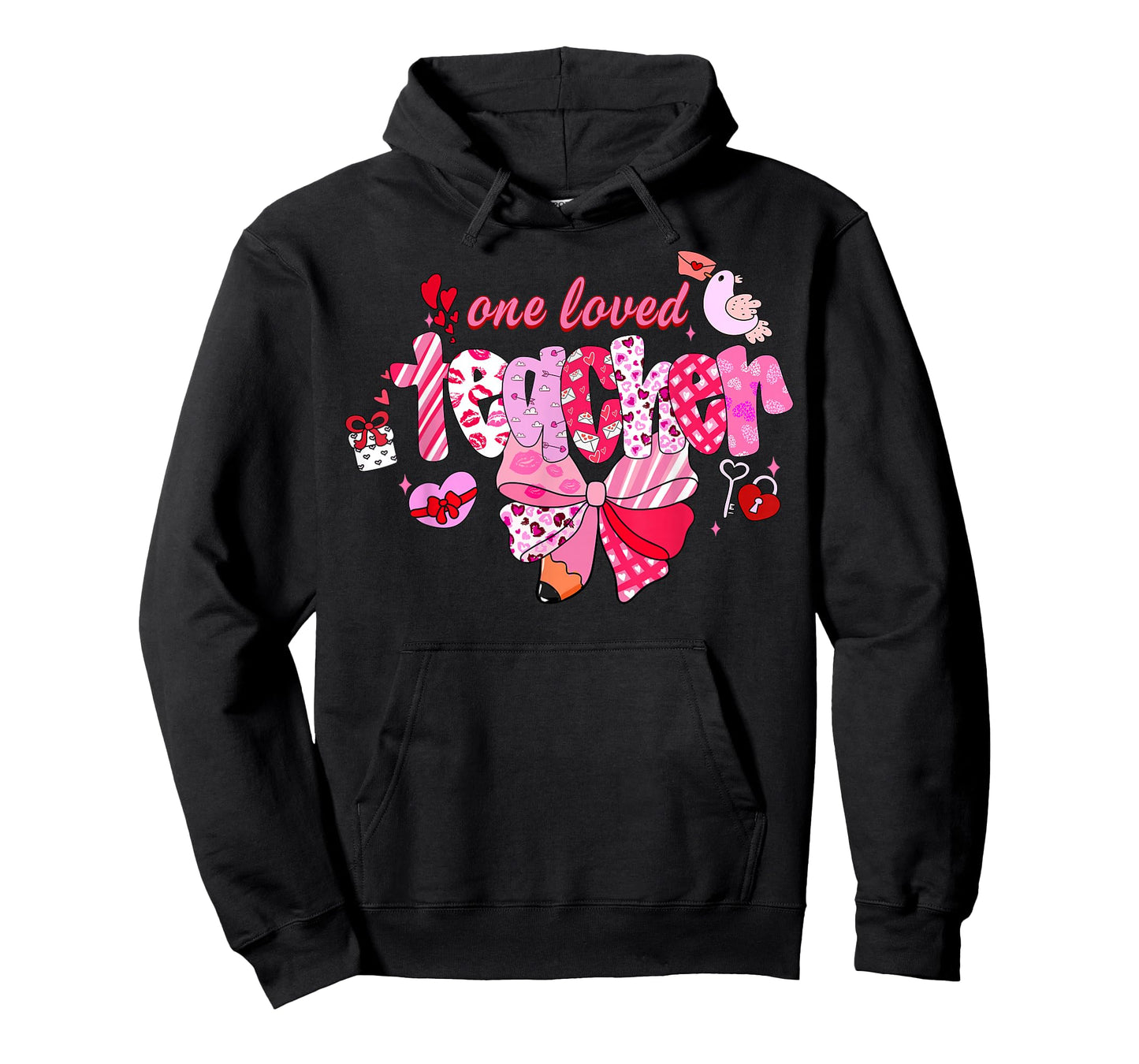Teacher Valentine Loved Teacher Valentine's Day Coquette Bow T-Shirt