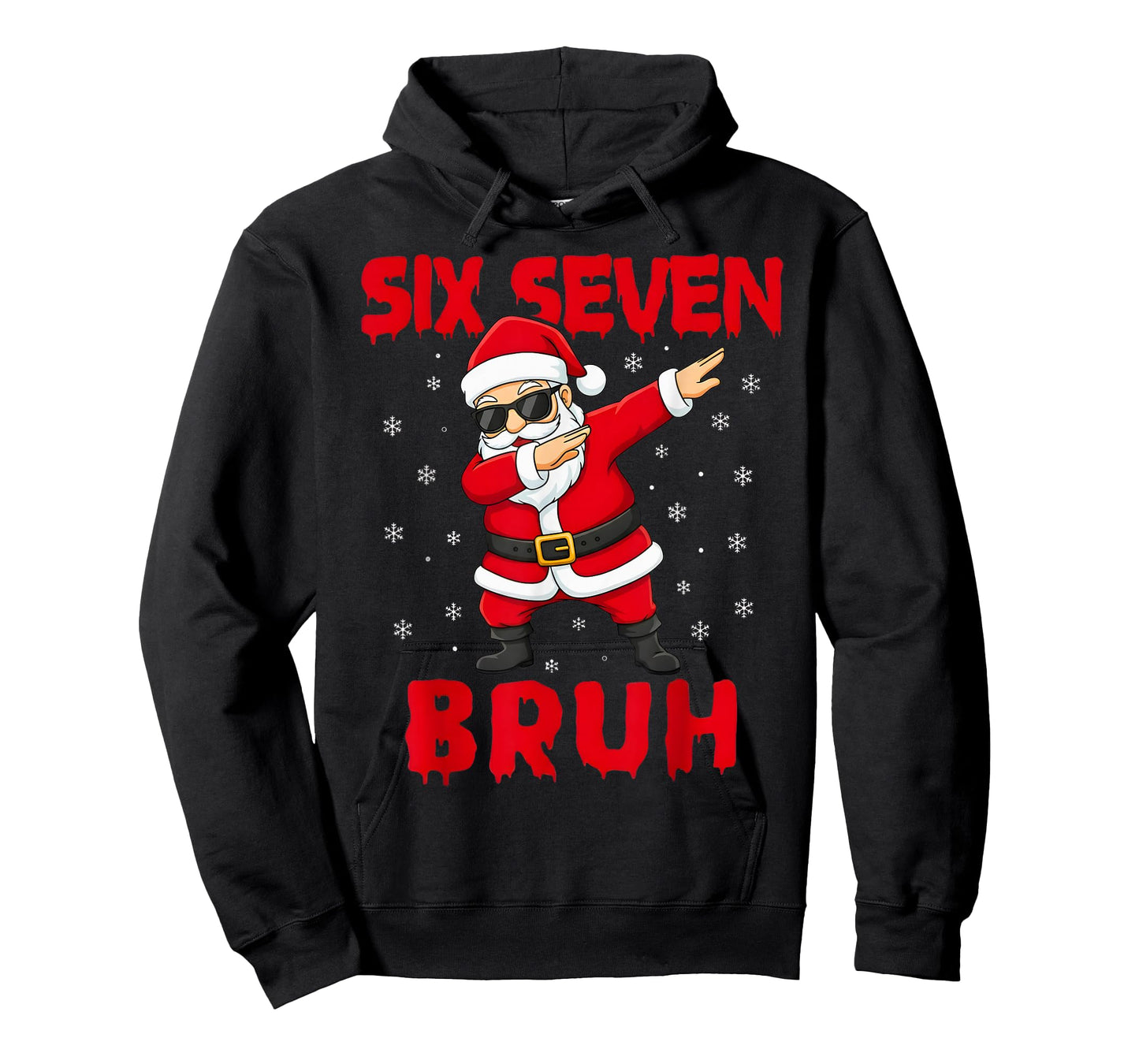 Funny Dabbing Santa Six Seven Bruh Christmas Meme Holiday T-Shirt
