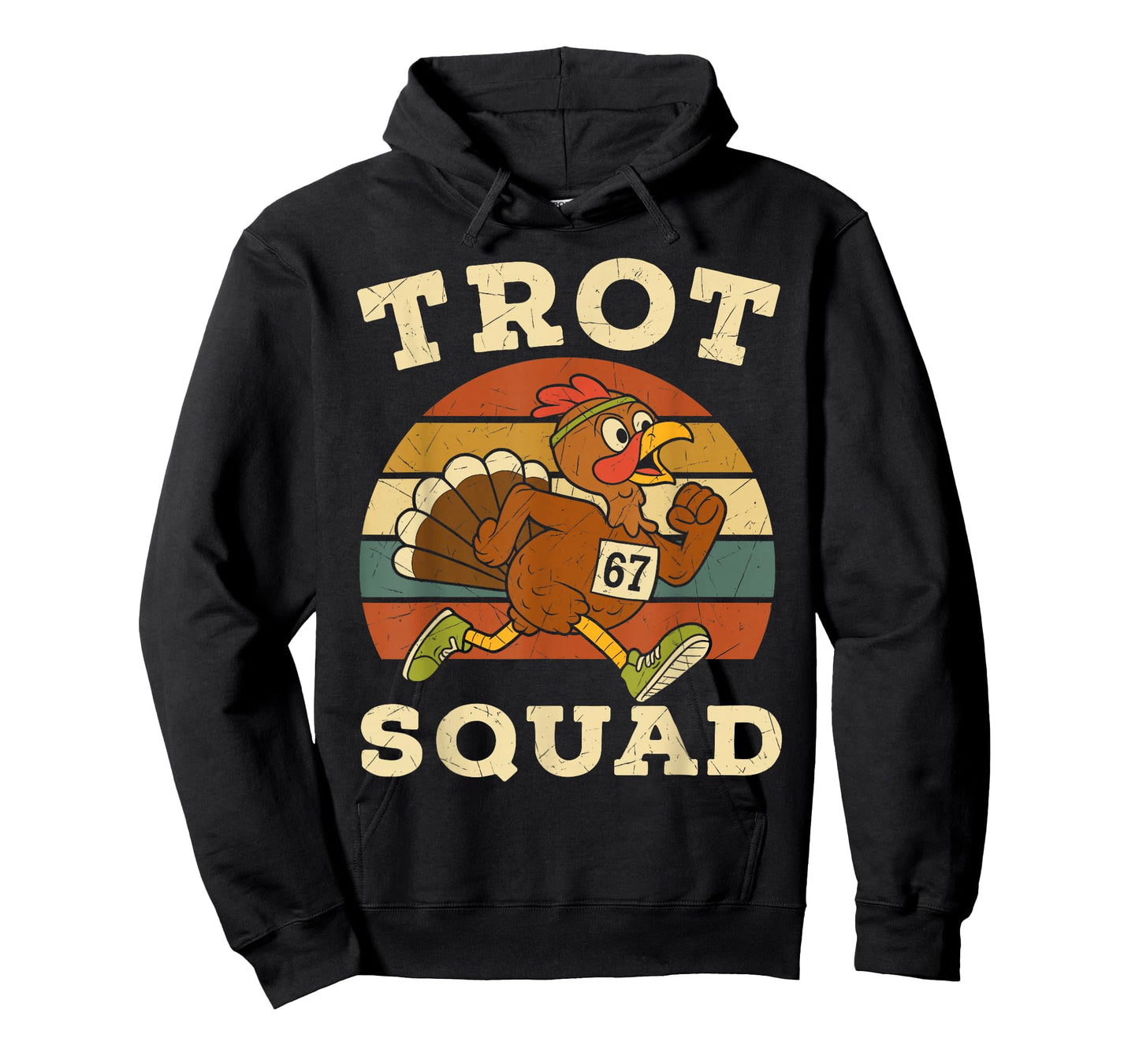 Retro Trot Squad Six Seven Meme 67 Run Thanksgiving Turkey T-Shirt