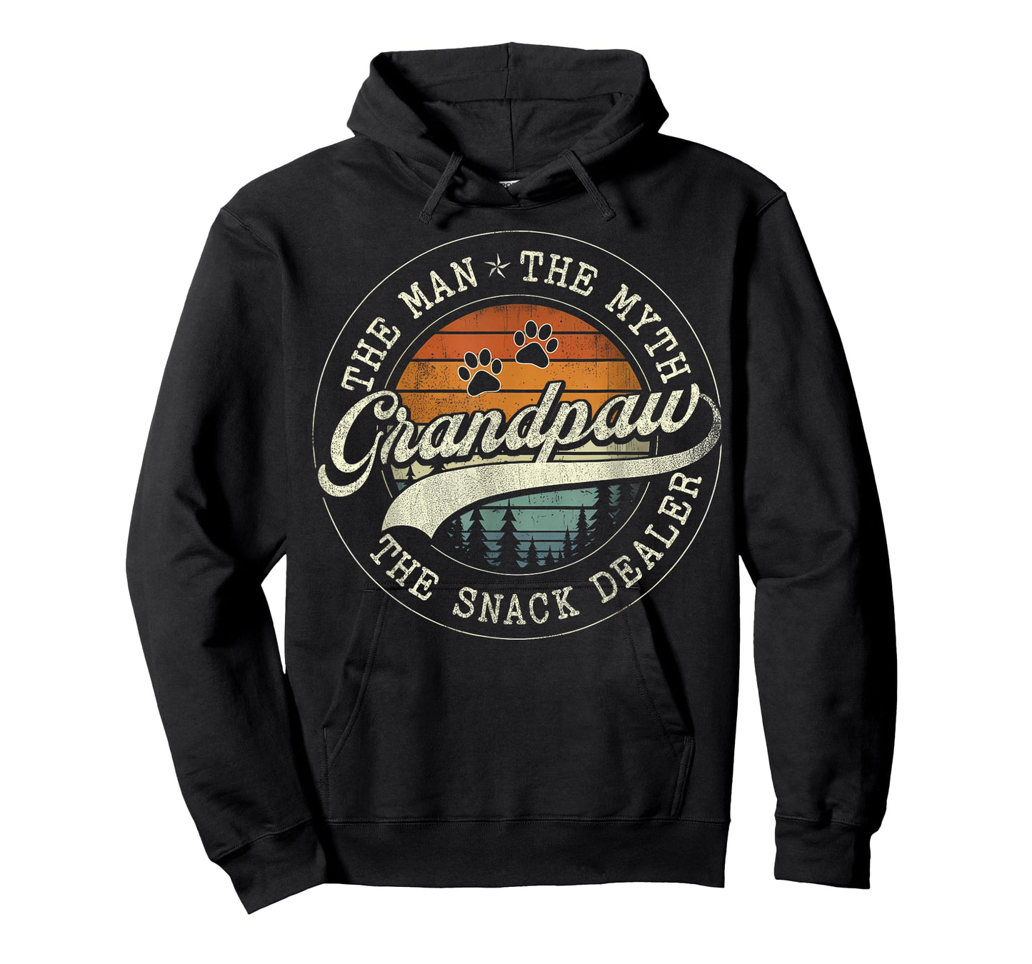 Grandpaw The Myth The Snack Dealer Fathers Day Dog Grandpa T-Shirt