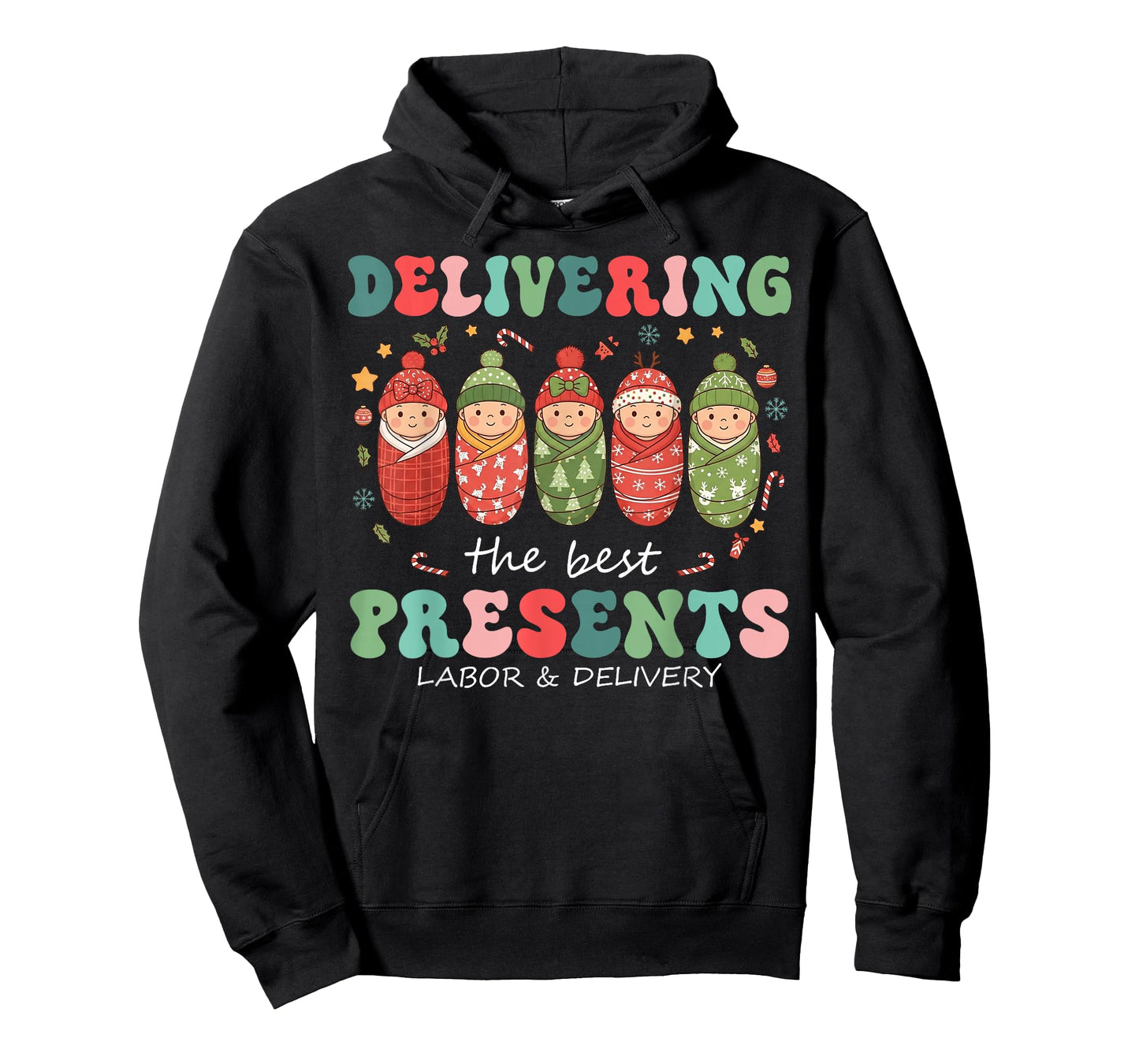 Delivering The Best Presents Labor Delivery Nurse Christmas T-Shirt