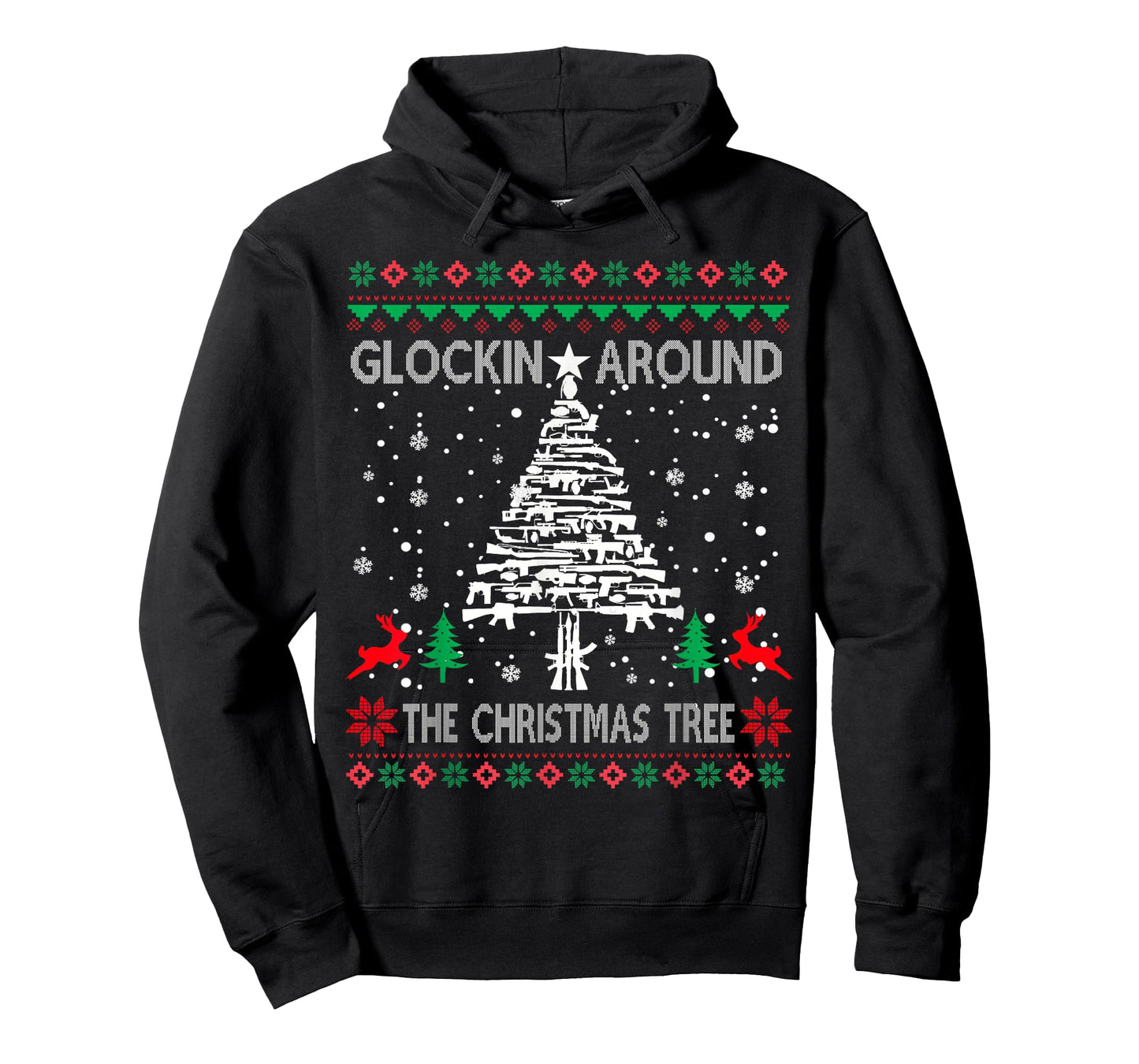 Glockin' Around The Christmas Tree Gun Owner Ugly Xmas T-Shirt