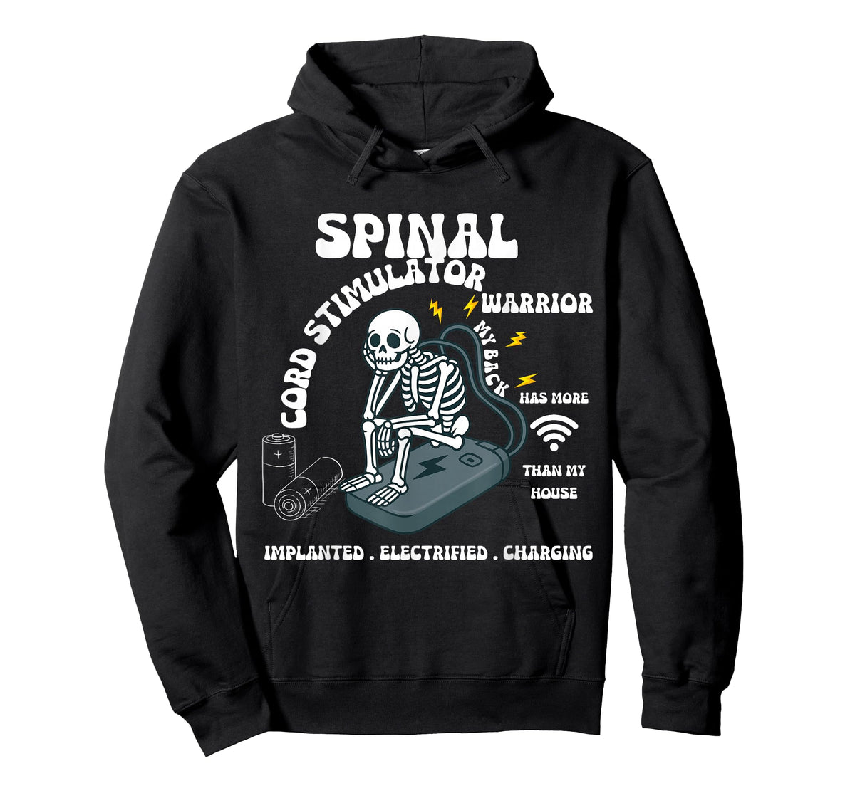 Spinal Cord Stimulator Warrior My Back Implanted Electrified T-Shirt