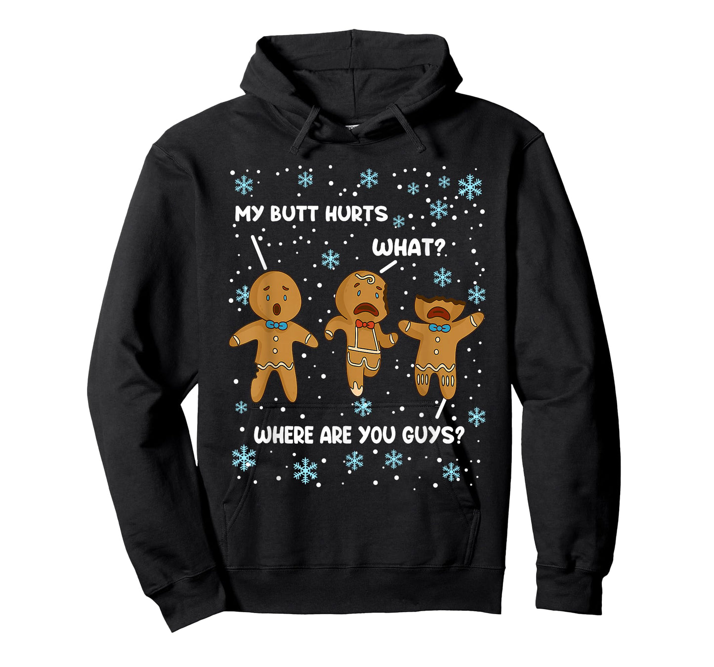 Gingerbread Man Cookie My Butt Hurts Funny Christmas Men T-Shirt