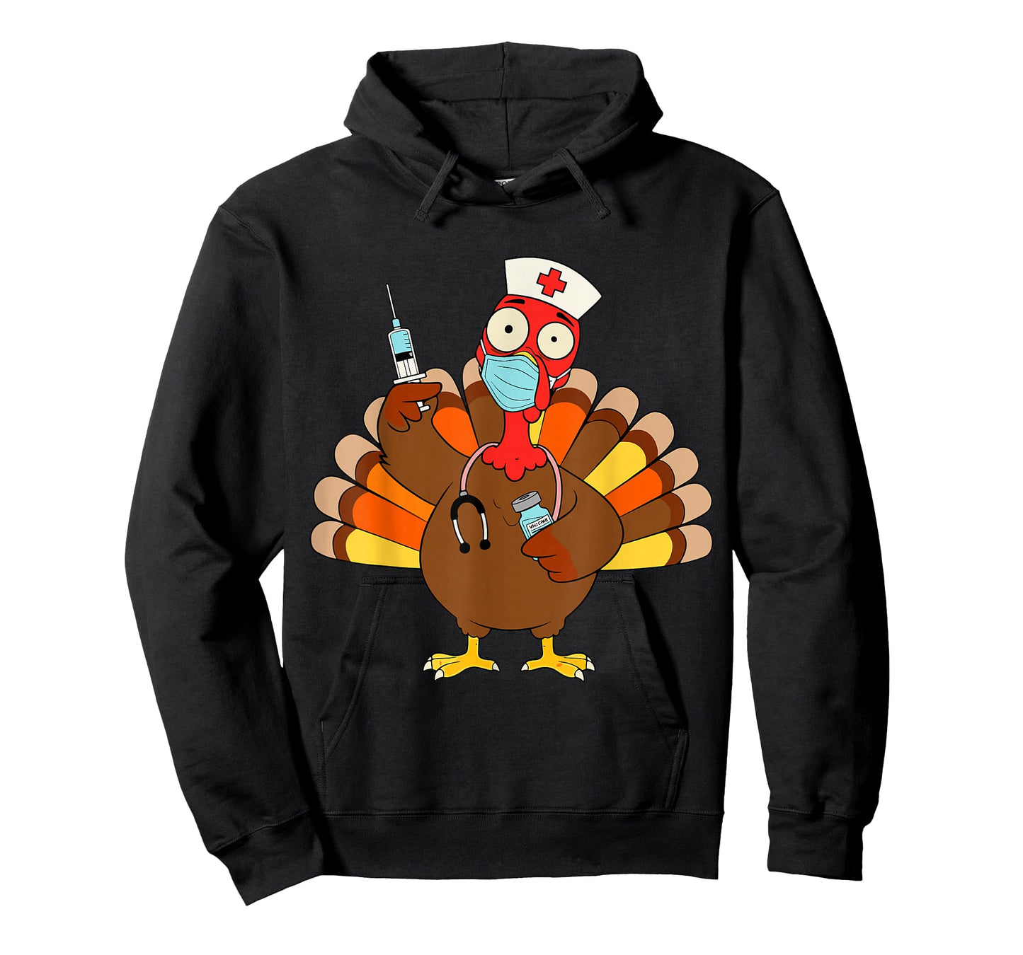 Funny Thanksgiving Nurse Turkey Stethoscope Healthcare T-Shirt