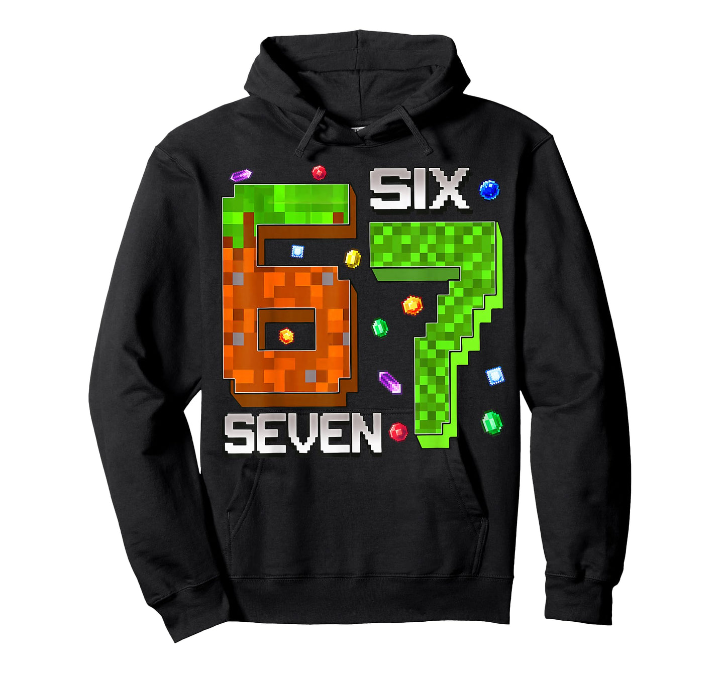 Funny Meme 67 Pixel Birthday Boy Six Seven 6 7 T-Shirt