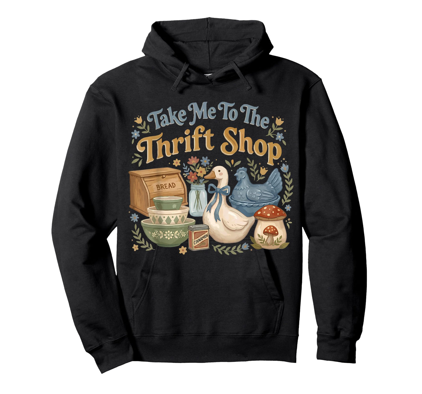 Vintage Thrifting Take Me to The Thrift Shop Goose Grandma T-Shirt