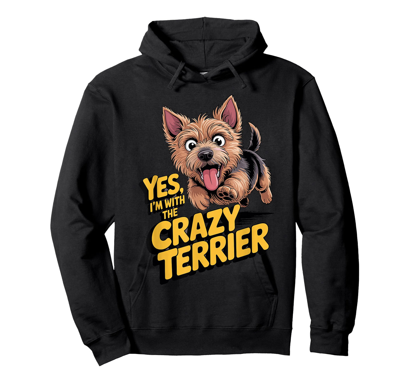 Cartoon Pet Dog Breed I'm with The Crazy Australian Terrier T-Shirt