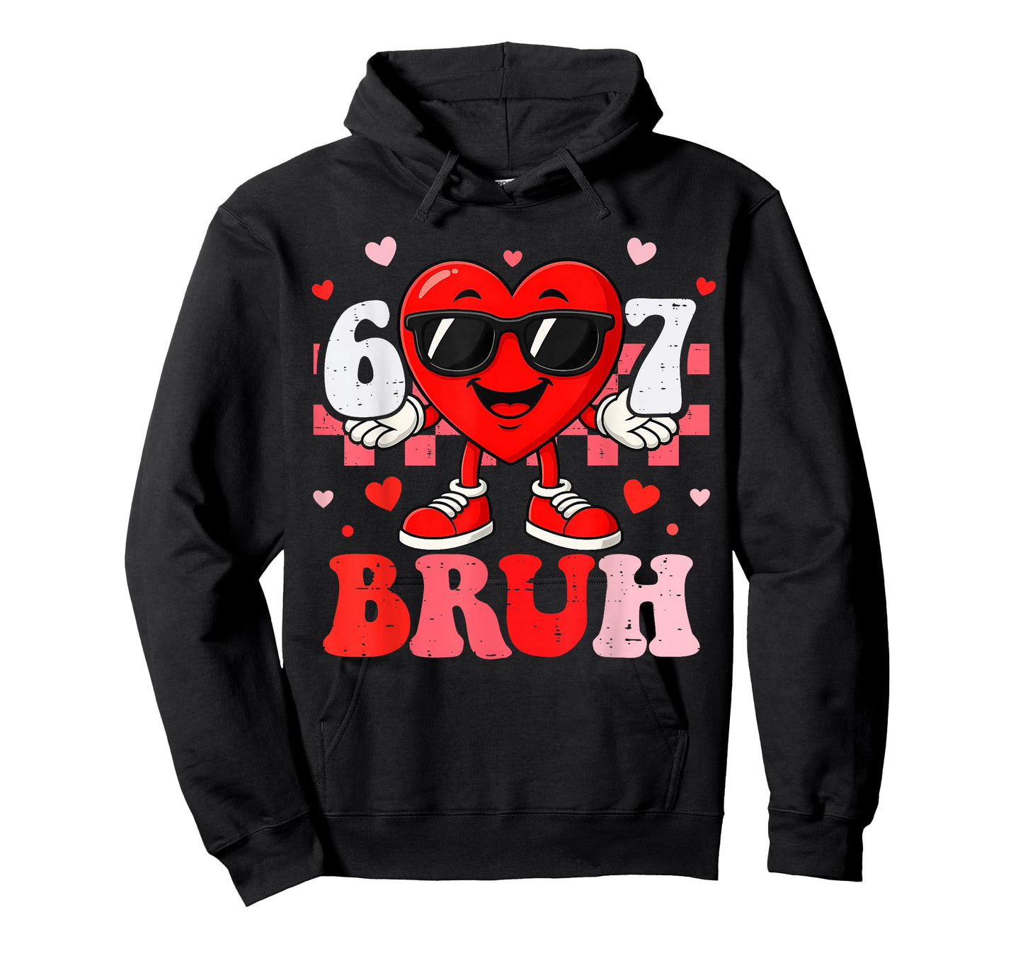 Six Seven 67 Bruh 6 7 Meme Funny Valentine Heart Boys Kids T-Shirt
